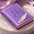 Ivory Feather Resin Bookmark – Handmade Feather Shaped Resin Bookmark | Faroha Studios