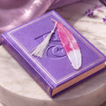 Blush Feather Resin Bookmark – Handmade Feather Shaped Resin Bookmark with Tassel | Faroha Studios